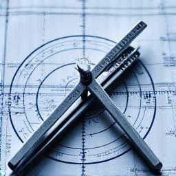 An architect's compass drawing a perfect circle on a blueprint.