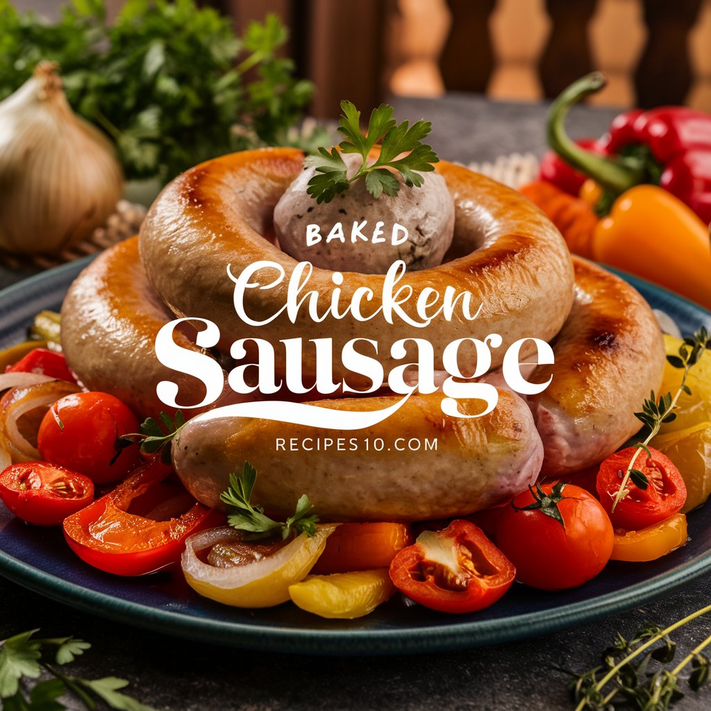 Baked chickens Sausage