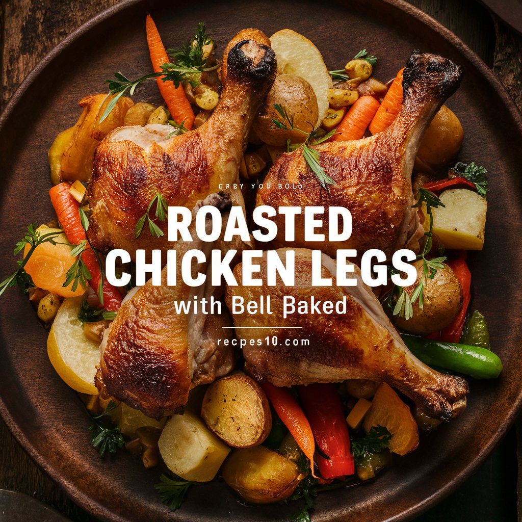 Roasted Chicken Legs with Baked 