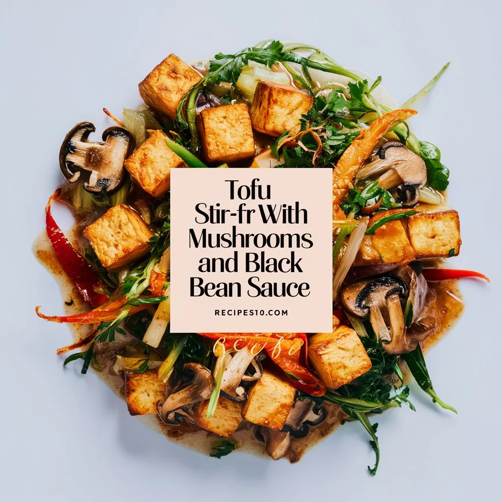 Tofu Stir-Fry with Mushrooms and Black Bean Sauce